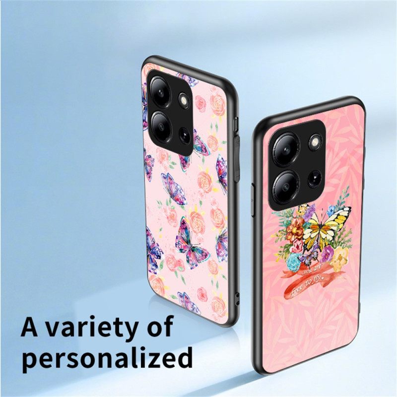 Hoesje Poco C85 Vlinder Van Gehard Glas Bescherming Hoesje