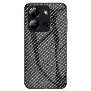 Hoesje Voor Poco C85 Carbon Gehard Glas Met Vezelstructuur