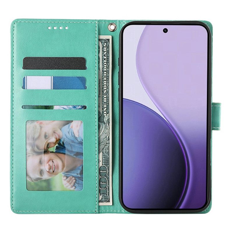 Leren Hoesje Poco C85 Bloemenprint Bescherming Hoesje