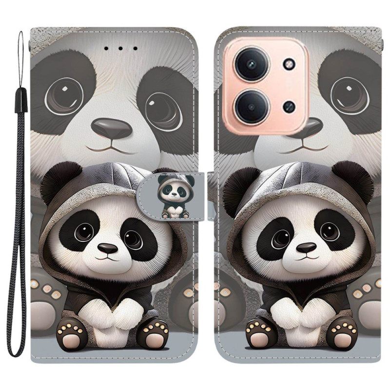 Leren Hoesje Poco C85 Mijn Panda Bescherming Hoesje
