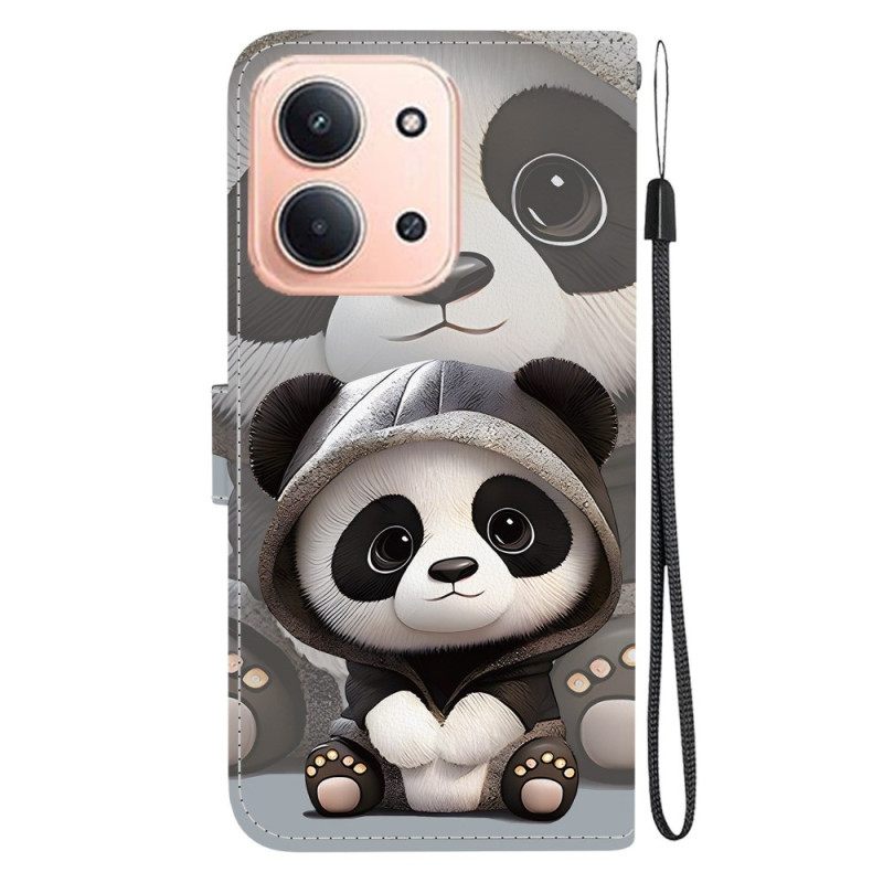 Leren Hoesje Poco C85 Mijn Panda Bescherming Hoesje