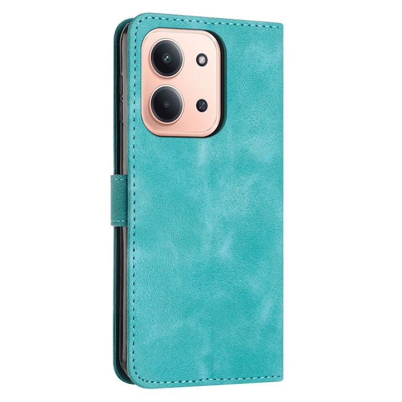 Leren Hoesje Poco C85 Retro Designlijnen Bescherming Hoesje