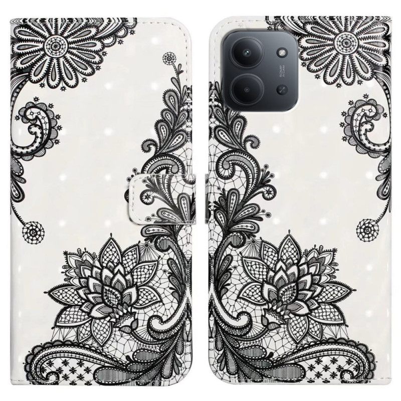 Leren Hoesje Voor Poco C85 Kant