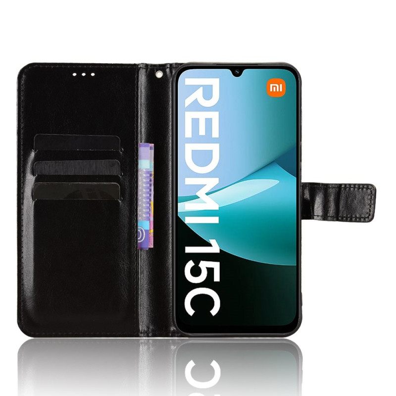 Leren Hoesje Voor Poco C85 Opvallend Imitatieleer