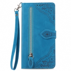 Leren Hoesje Voor Poco C85 Portemonnee Met Kant