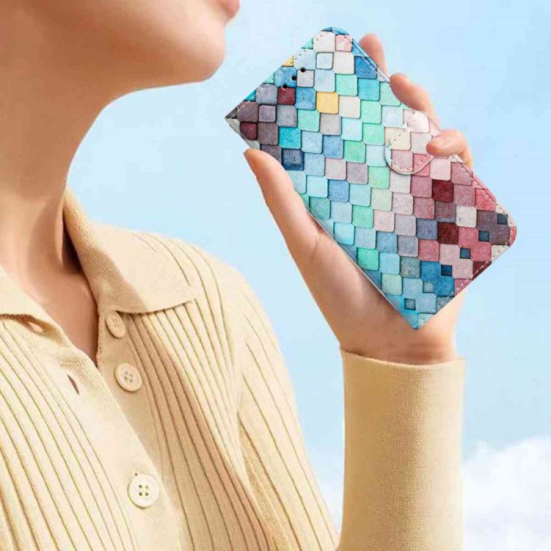 Leren Hoesje Voor Poco C85 Raster