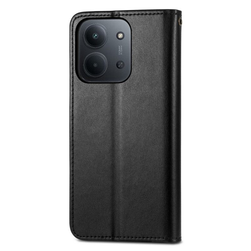 Leren Hoesje Voor Poco C85 Vintage Sluiting