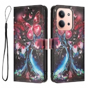 Leren Hoesje Voor Poco C85 Vlinderboom