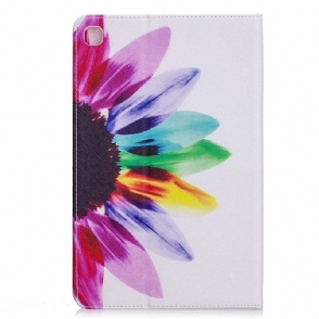 Folio-hoesje voor Samsung Galaxy Tab S6 Lite Anti-fall Gekleurde Bloemblaadjes