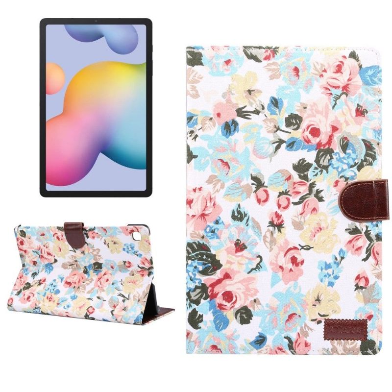 Folio-hoesje voor Samsung Galaxy Tab S6 Lite Bloemenstof