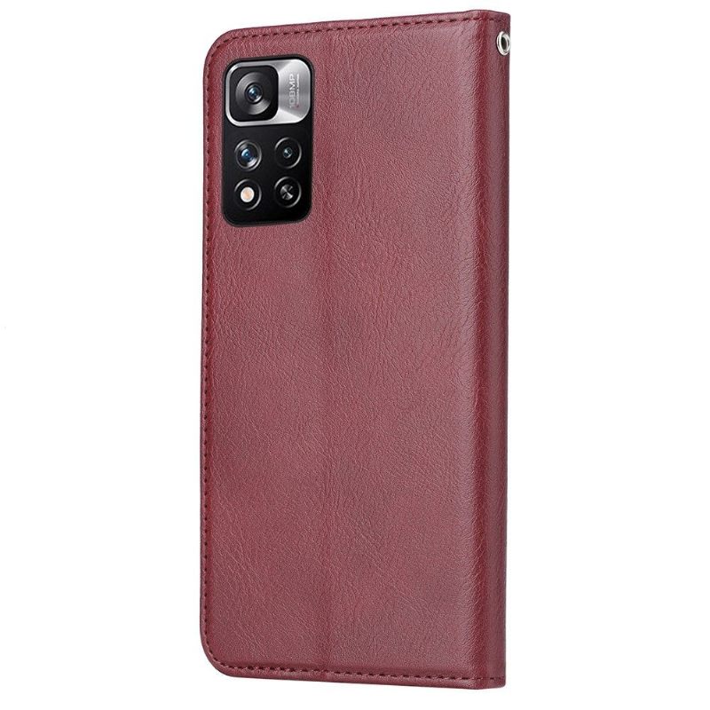 Flip Case voor Xiaomi Redmi Note 11 / Note 11S Stand Case Leder Effect