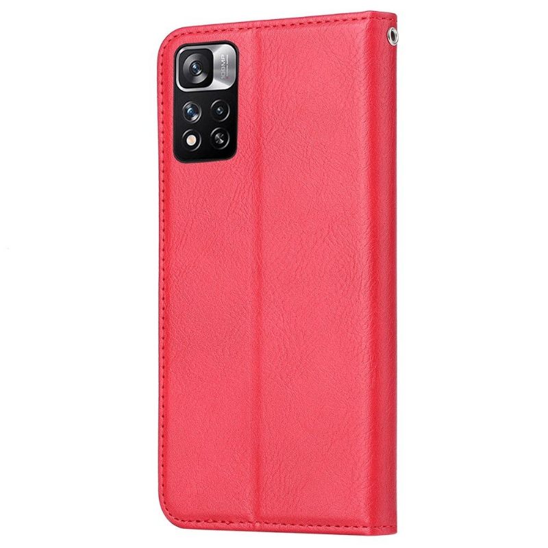 Flip Case voor Xiaomi Redmi Note 11 / Note 11S Stand Case Leder Effect