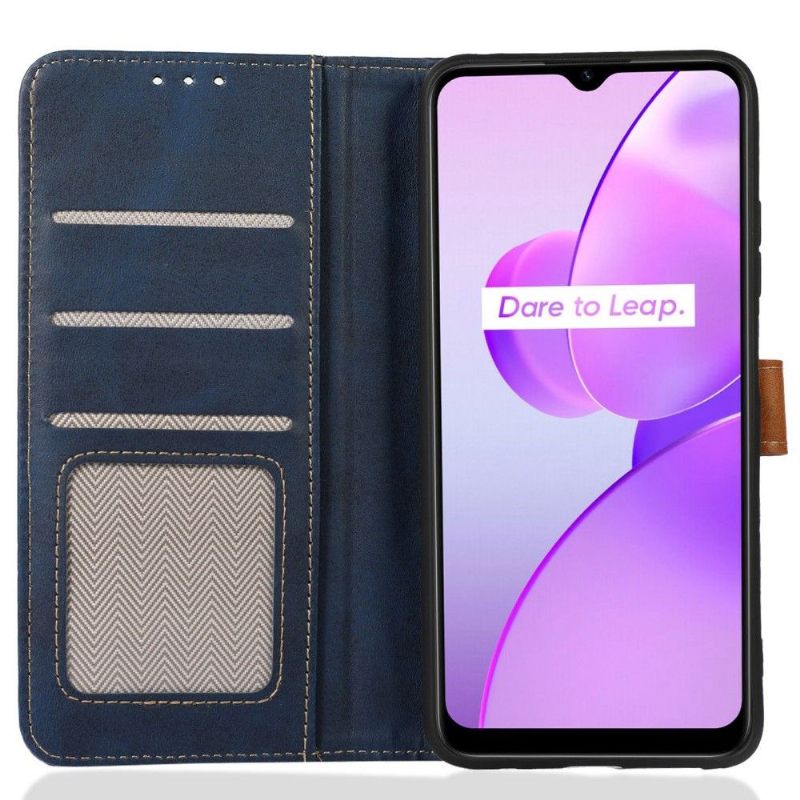 Folio-hoesje voor Xiaomi Redmi Note 11 / Note 11S Premium Kunstleer Met Stiksels