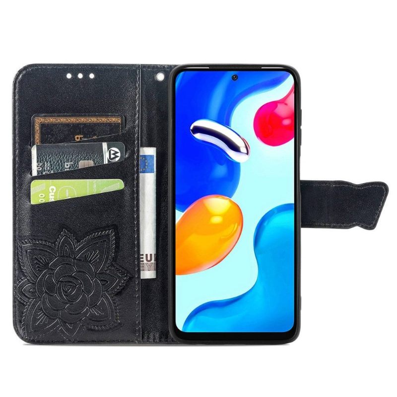Folio-hoesje voor Xiaomi Redmi Note 11 / Note 11S Reliëfvlinder