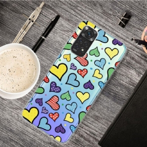 Hoesje voor Xiaomi Redmi Note 11 / Note 11S Anti-fall Gekleurde Harten