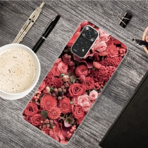 Hoesje voor Xiaomi Redmi Note 11 / Note 11S Anti-fall Rode Bloem