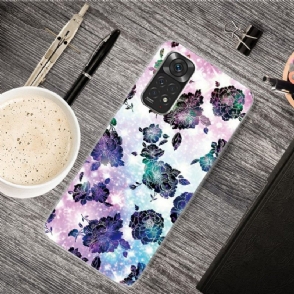 Hoesje voor Xiaomi Redmi Note 11 / Note 11S Paarse Bloemen