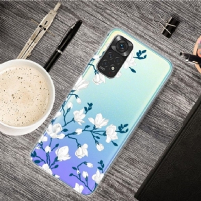 Hoesje voor Xiaomi Redmi Note 11 / Note 11S Witte Bloemen