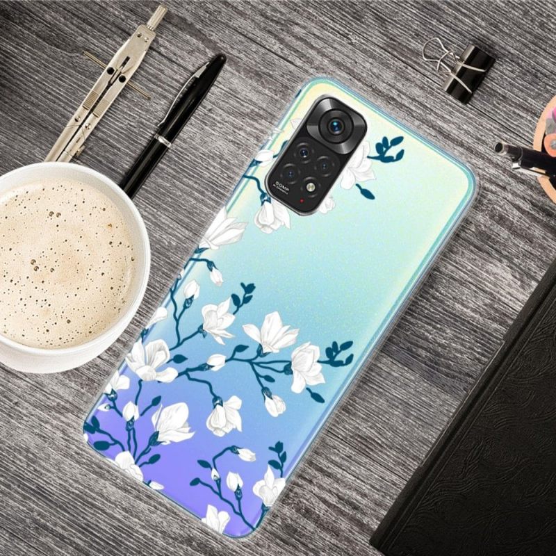 Hoesje voor Xiaomi Redmi Note 11 / Note 11S Witte Bloemen