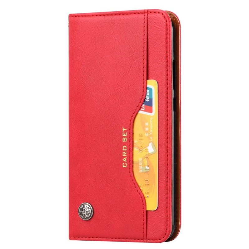 Case voor Xiaomi Redmi 7 Leer Met Standaard En Kaarthouder