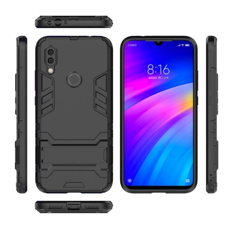 Telefoonhoesje voor Xiaomi Redmi 7 Cool Guard Schokbestendig Met Geïntegreerde Standaard