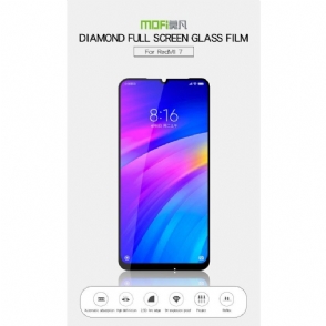 Xiaomi Redmi 7 - Schermbeschermer Van Gehard Glas Op Ware Grootte - Zwart