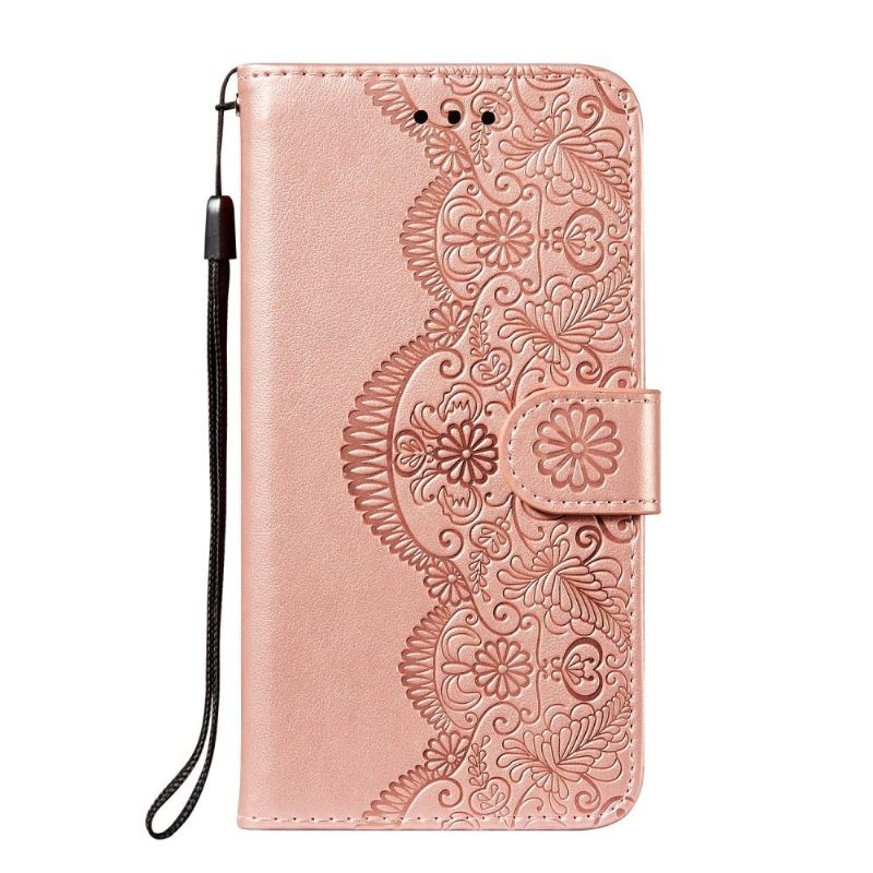 Folio-hoesje voor Motorola Moto G9 Play Anti-fall Kunstleer Kant