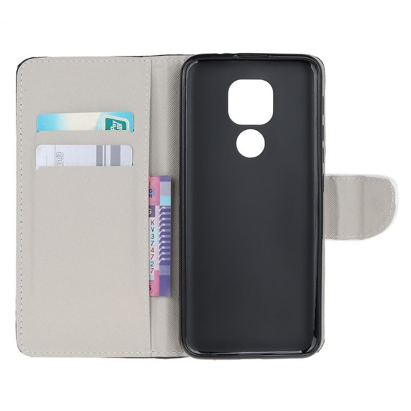 Folio-hoesje voor Motorola Moto G9 Play Raak Mijn Telefoon Niet Aan Met Beer