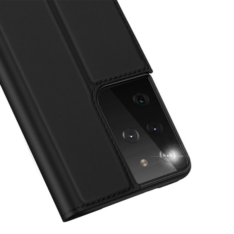 Cover voor Samsung Galaxy S21 Ultra 5G Zakelijk Satijneffect