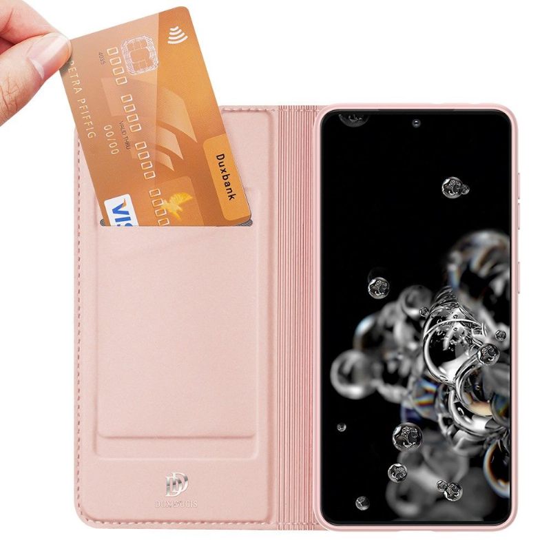 Cover voor Samsung Galaxy S21 Ultra 5G Zakelijk Satijneffect