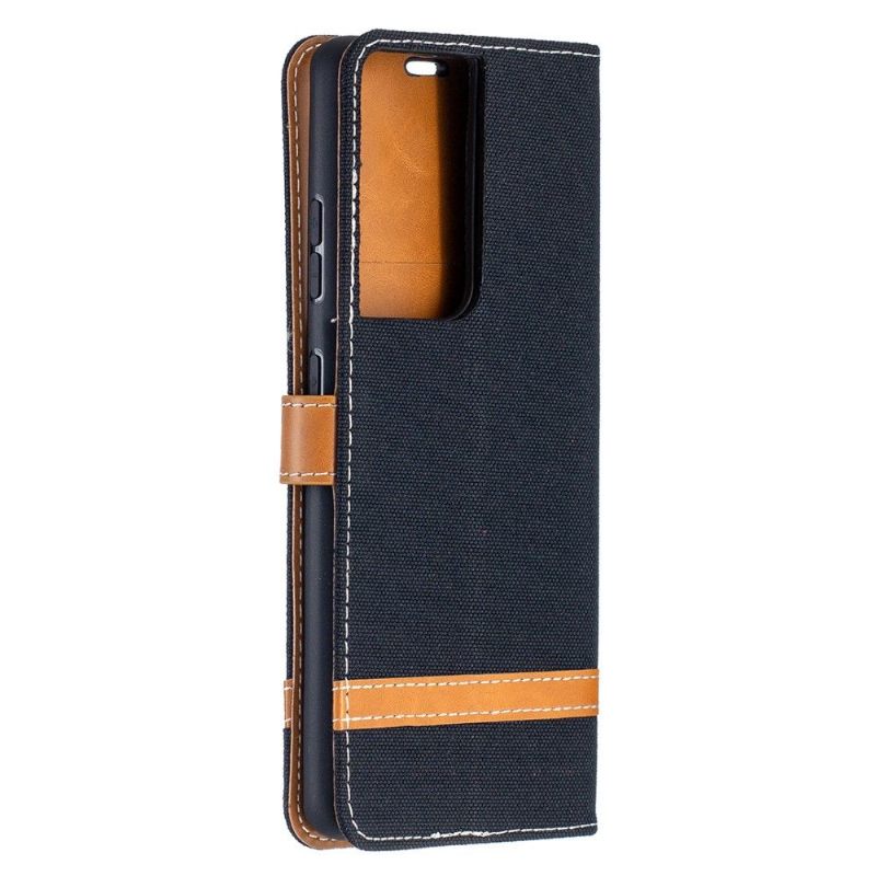 Flip Case voor Samsung Galaxy S21 Ultra 5G Stoffen Bekleding