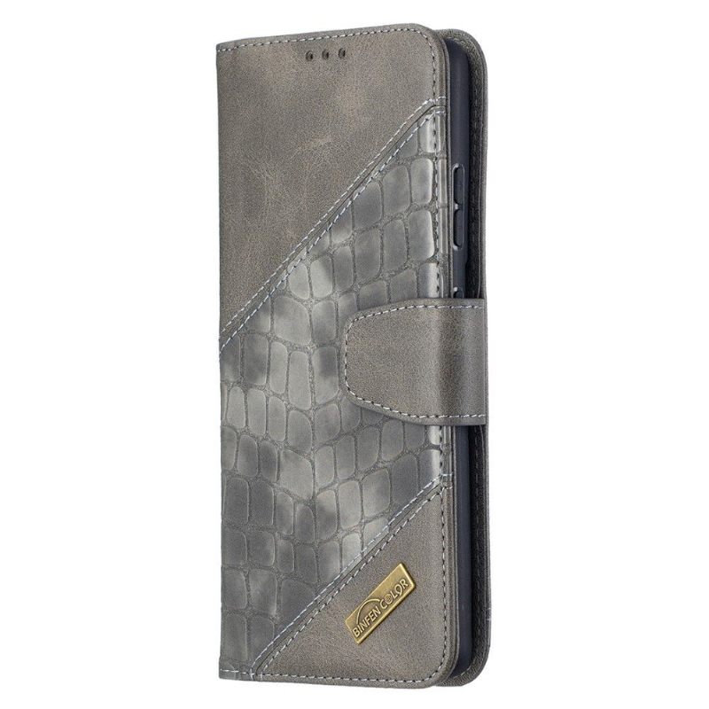 Folio-hoesje voor Samsung Galaxy S21 Ultra 5G Anti-fall Croc Aspect Leereffect
