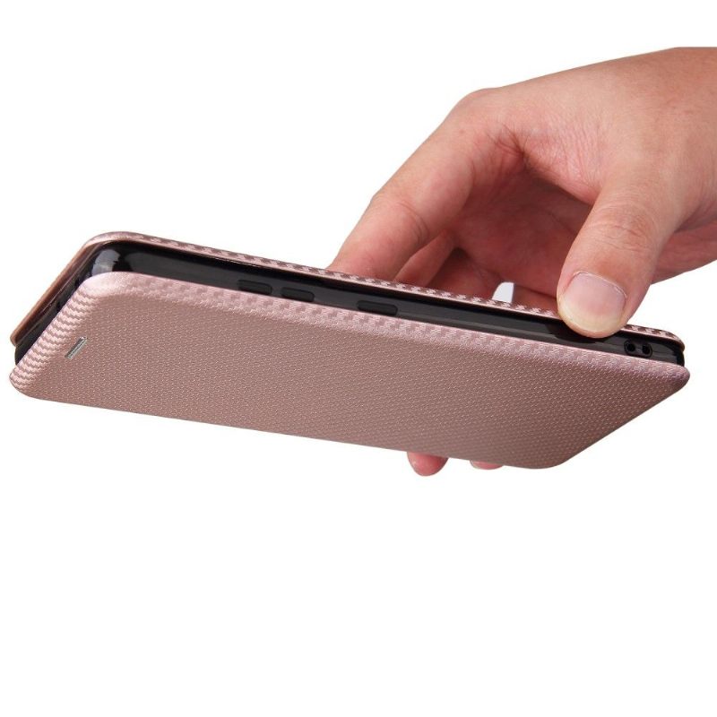 Folio-hoesje voor Samsung Galaxy S21 Ultra 5G Anti-fall Kunstleer In Koolstofvezelstijl