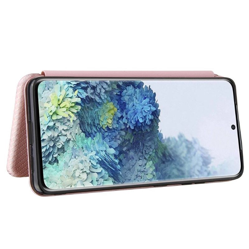 Folio-hoesje voor Samsung Galaxy S21 Ultra 5G Anti-fall Kunstleer In Koolstofvezelstijl