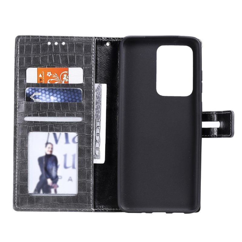 Folio-hoesje voor Samsung Galaxy S21 Ultra 5G Leerstijl Met Krokodilleneffect