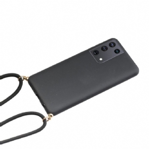 Hoesje voor Samsung Galaxy S21 Ultra 5G Anti-fall Met Schouderriem