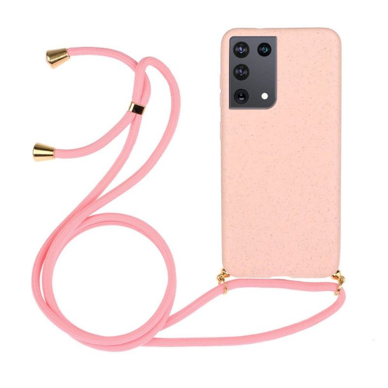 Hoesje voor Samsung Galaxy S21 Ultra 5G Anti-fall Met Schouderriem