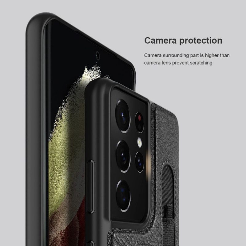 Hoesje voor Samsung Galaxy S21 Ultra 5G Aoge-serie Leereffect