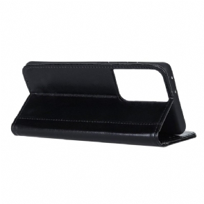 Leren Hoesje voor Samsung Galaxy S21 Ultra 5G Ledereffect Met Klinknagels