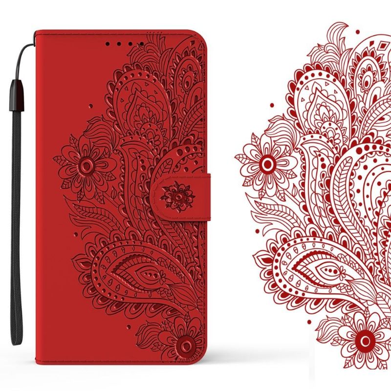 Leren Hoesje voor Samsung Galaxy S21 Ultra 5G Lena Paisley