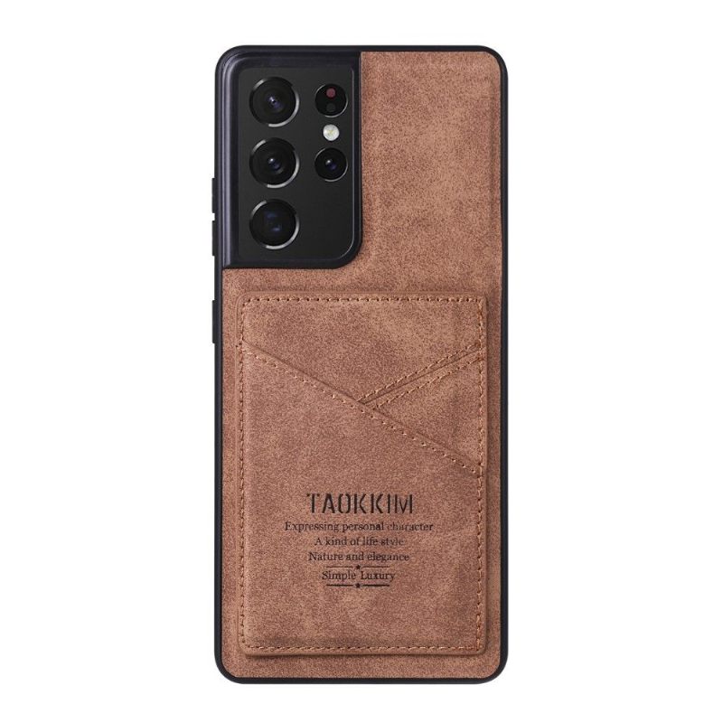 Telefoonhoesje voor Samsung Galaxy S21 Ultra 5G Vintage Kunstleer