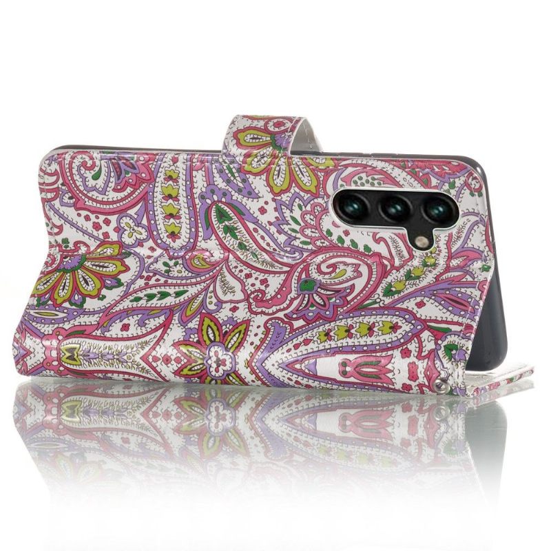 Folio-hoesje voor Samsung Galaxy A13 5G Paisley Bloem