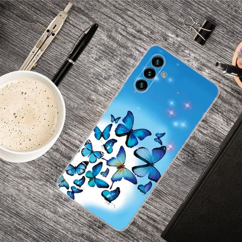 Hoesje voor Samsung Galaxy A13 5G Blauwe Vlinders