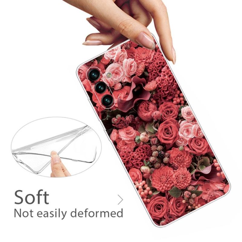 Hoesje voor Samsung Galaxy A13 5G Rode Bloem