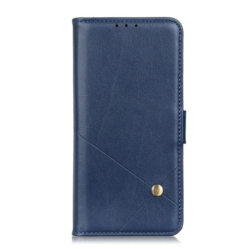 Folio-hoesje voor Huawei Nova 9 / Honor 50 Anti-fall Faux Lederen Flap Met Klinknagel