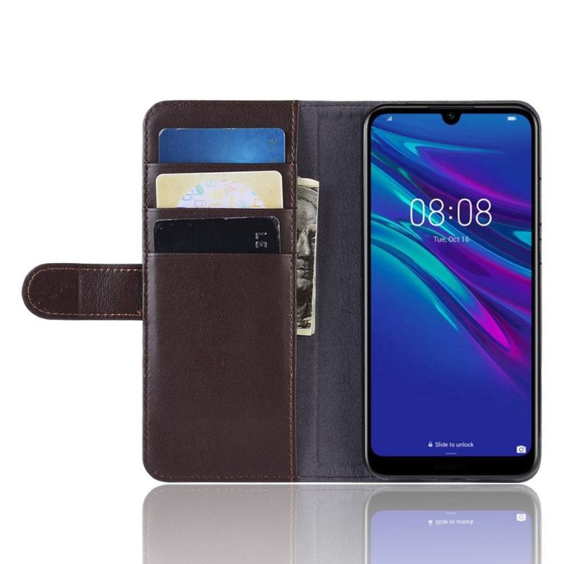 Cover voor Huawei Y6 2019 Premium Leder - Bruin