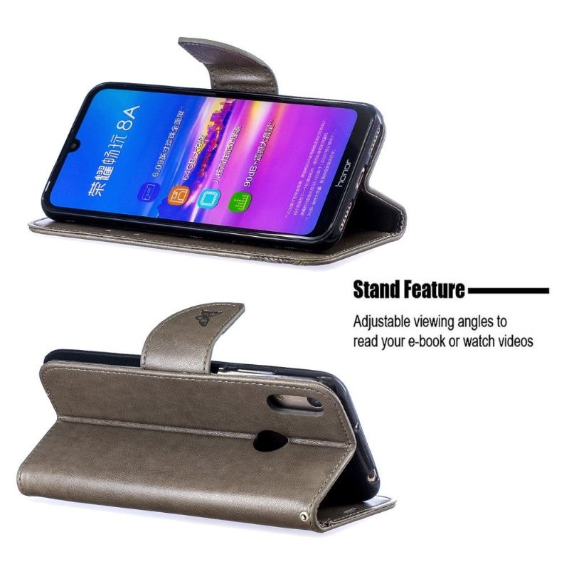 Flip Case voor Huawei Y6 2019 Ondersteuningsfunctie Vlinders
