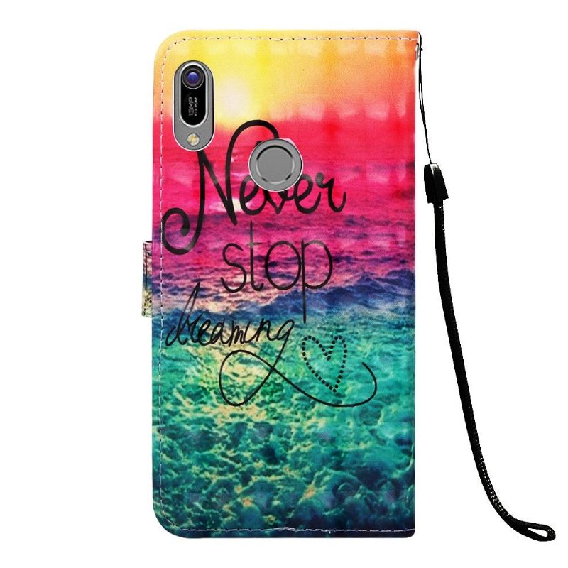 Folio-hoesje voor Huawei Y6 2019 Anti-fall Stop Nooit Met Dromen