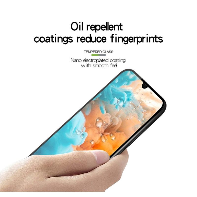 Huawei Y6 2019 - Schermbeschermer Van Gehard Glas Op Ware Grootte - Zwart