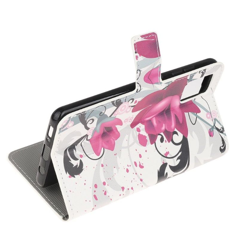 Folio-hoesje voor Xiaomi Redmi Note 10 Anti-fall Lotusbloemen